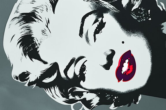 Portret van marilyn monroe, een klassiek icoon