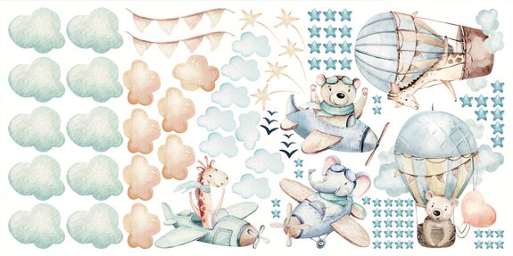 Diertjes in vliegtuigen en ballonnen