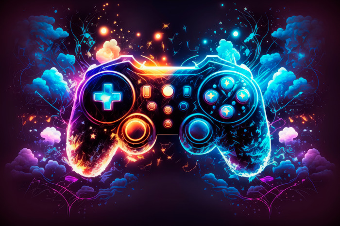 Abstracte stijl gamecontroller