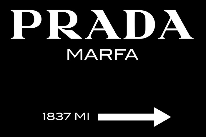 Iconische prada-typografie