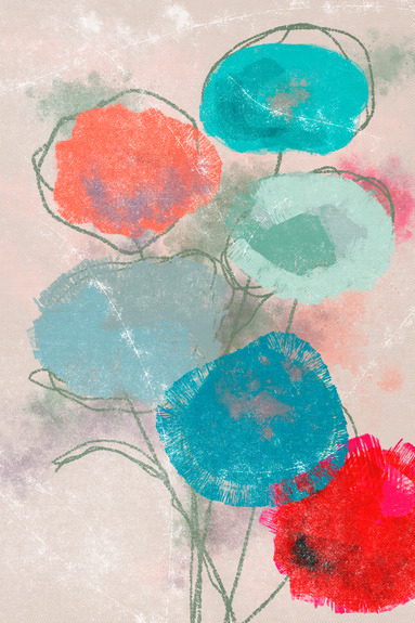 Abstract boeket van kleurrijke bloemen