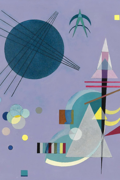 Reproductie van het schilderij paarsgroen van wassily kandinsky