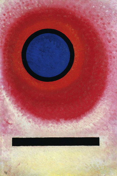 Reproductie van het schilderij blauwe cirkel van wassily kandinsky