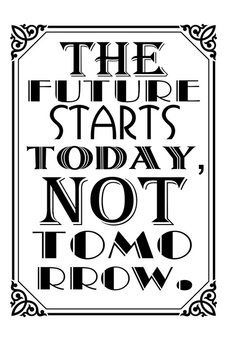 Motiverende inscriptie met decoratief kader