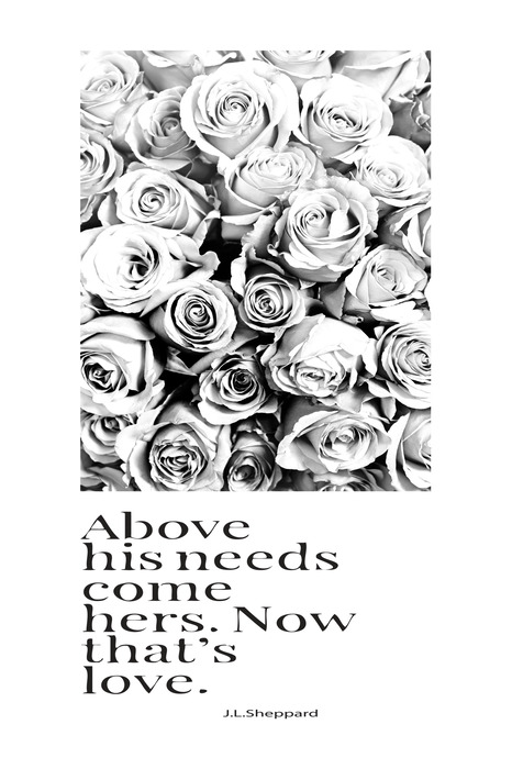 Inscriptie met rozen over ware gevoelens