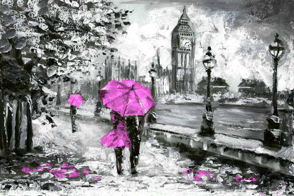 Walk in london (1 part) wide pink