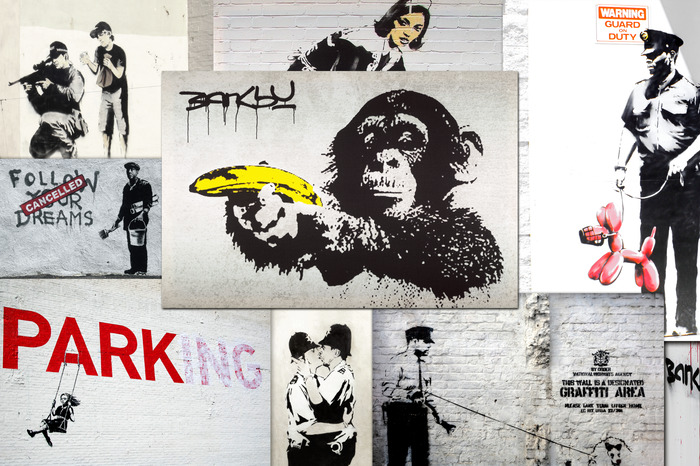 Banksy collage van werken