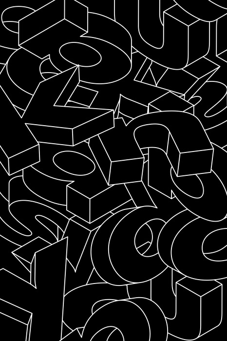 Zwart-wit typografie