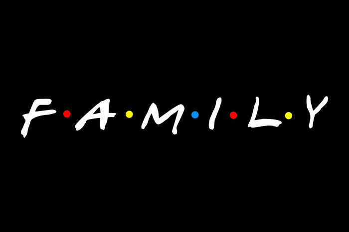 Typografie met een familiethema