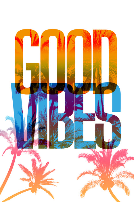 Positieve energie in zomertypografie