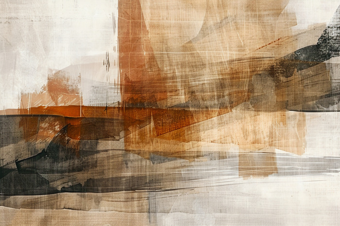 Abstractie in aardse kleuren
