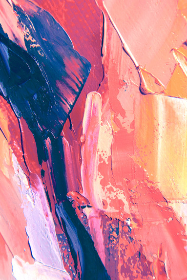 Roze abstract schilderij met imitatietextuur