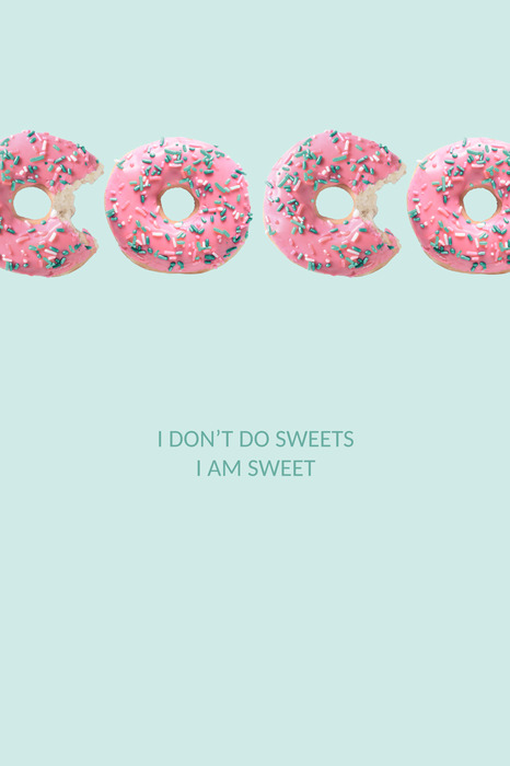 Decoratieve inscriptie met donuts