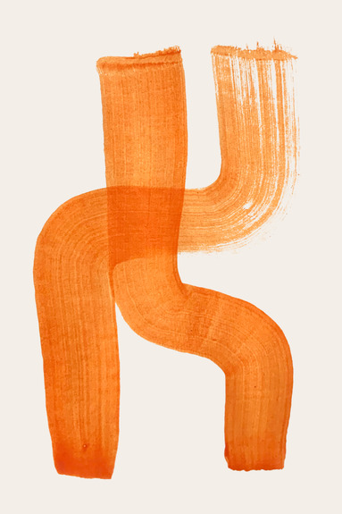 Oranje lijnen geverfd met verf