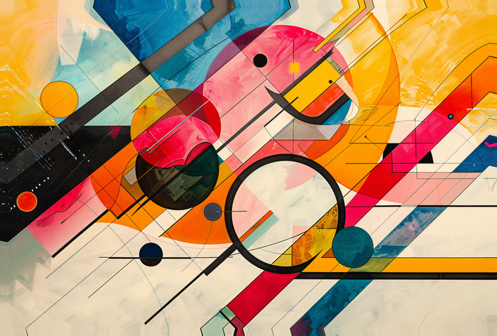 Geometrische abstractie geïnspireerd door kandinsky