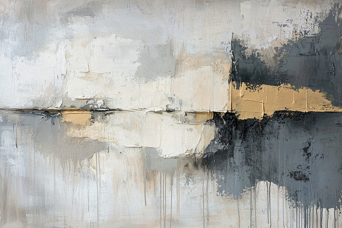 Grijze abstractie met gebroken symmetrie