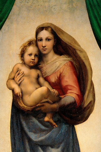 Goddelijke beschermer sixtijnse madonna