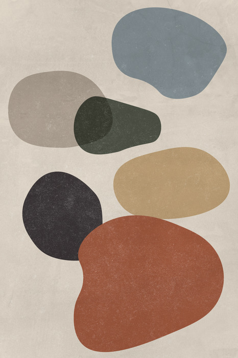 Abstracte vlekken in gedempte kleuren