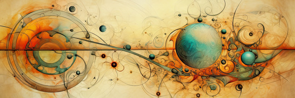 Abstract patroon met bollen en verbindingen