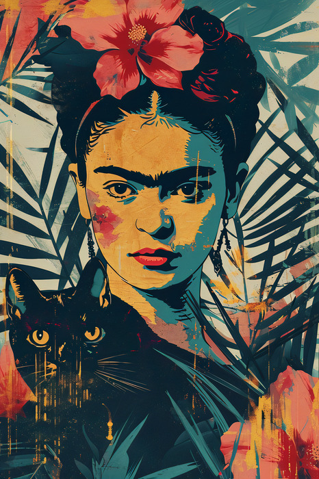 Frida kahlo tropisch portret