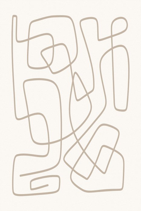 Beige lussen in een lichtgevend frame