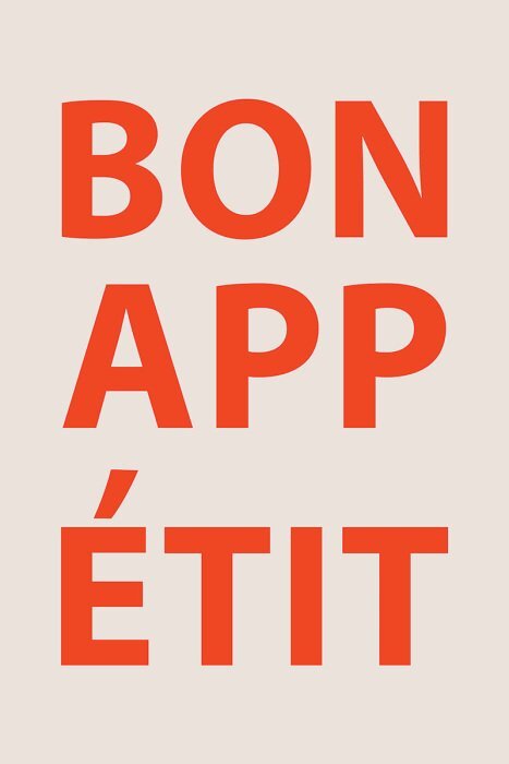 Typografische compositie in rood