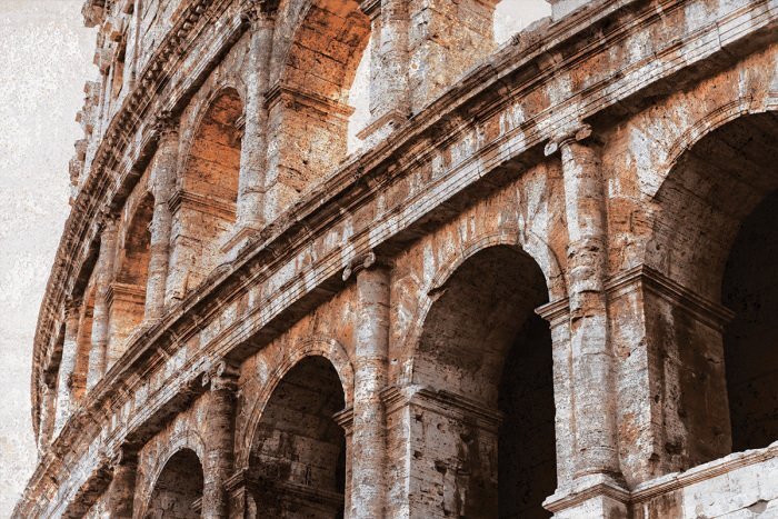 Het historische colosseum, een symbool van het oude rome
