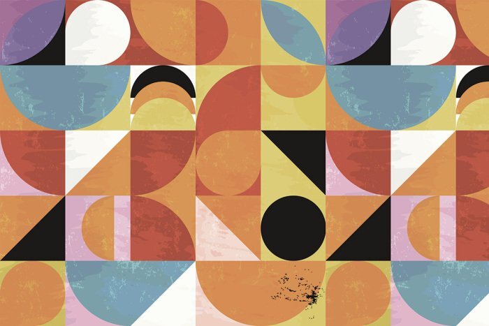 Een kleurrijk mozaïek van verschillende vormen