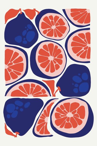 Een kleurrijke abstractie van citroenen en sappige peren