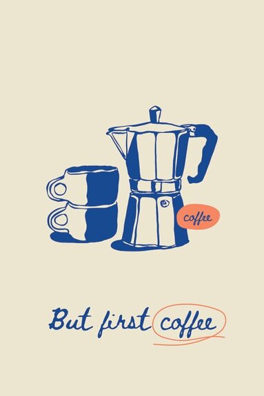 Een porseleinen kopje aromatische koffie en een koffiepot