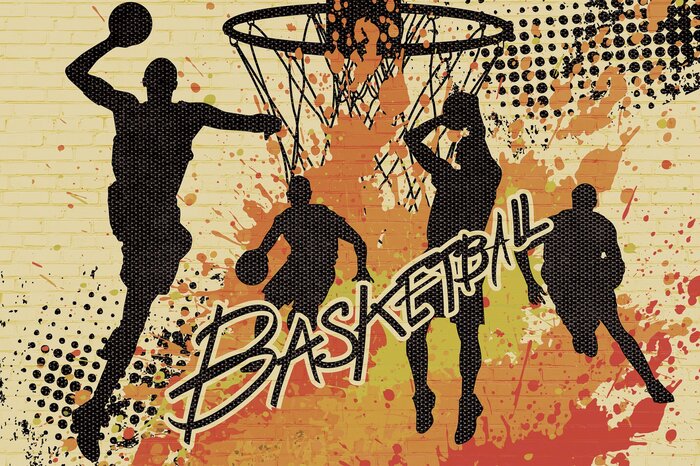 Basketbalenergie geïnspireerd door graffiti