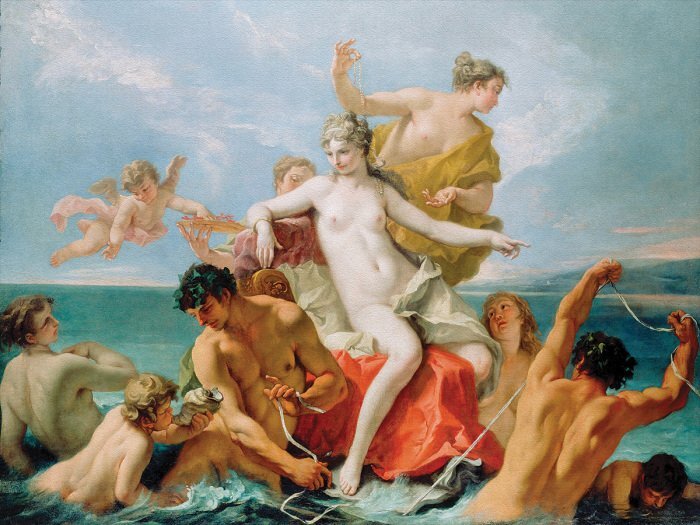 Klassieke venus onder mythologische figuren