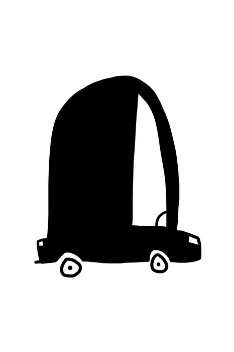 Zwart hoog auto-icoon