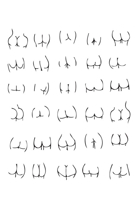 Geschetste vrouwelijke silhouetten