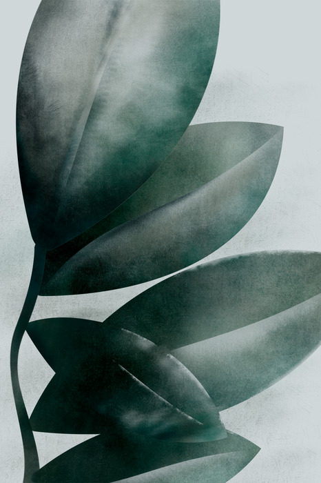 Minimalistische tak met groene bladeren