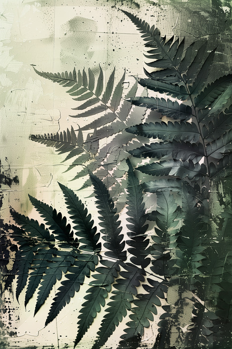 Delicate varenbladeren in de bosmist