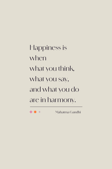 Motiverende tekst over harmonie van gedachten