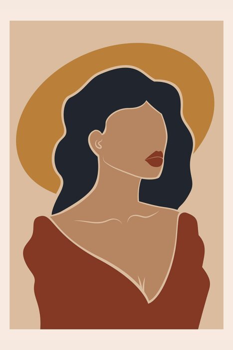 Artistiek portret van een vrouw met een elegante hoed