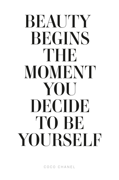 Zwarte letters over de vreugde van jezelf zijn