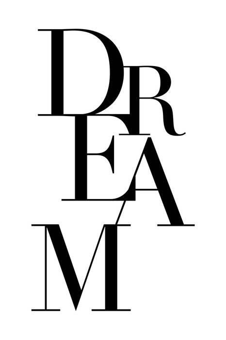 Zwarte inscriptie over dromen