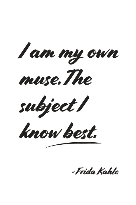 Frida kahlo's minimalistische typografie