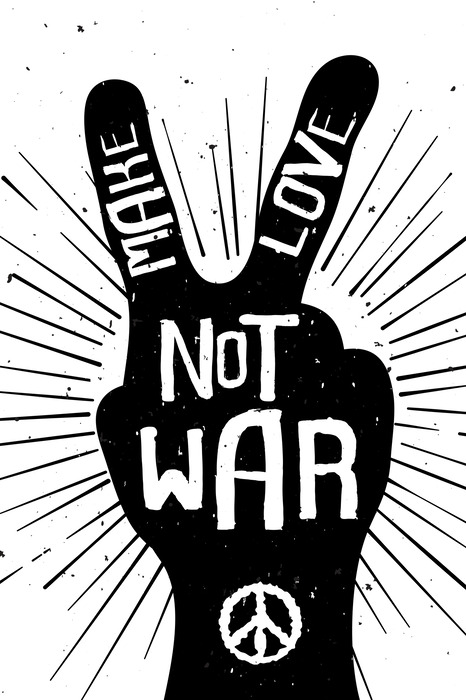 Typografische boodschap van vrede