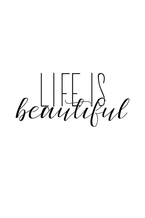 Elegant typografisch motief over het leven