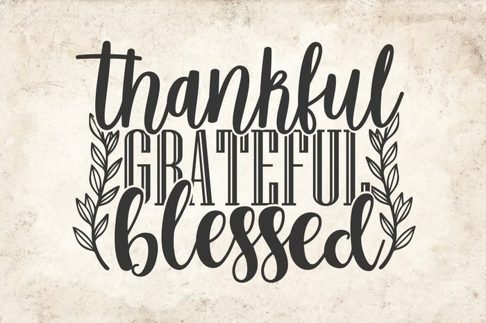 Typografie met een dankbaarheidsmotief