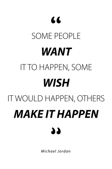 Motiverende typografie met een citaat over actie