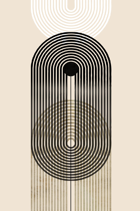 Geometrische compositie met bogen