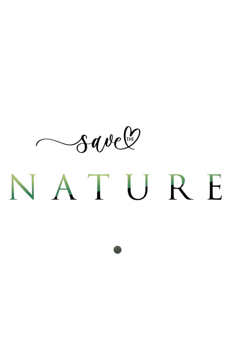 Ecologische typografische inscriptie