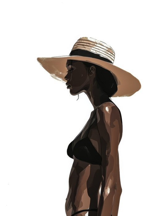 Artistiek portret van een mooie vrouw met hoed