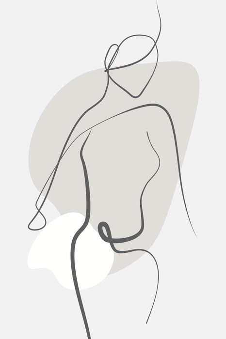 Minimalistische weergave van een vrouw