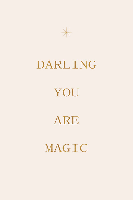 De subtiele typografie van darling you are magic